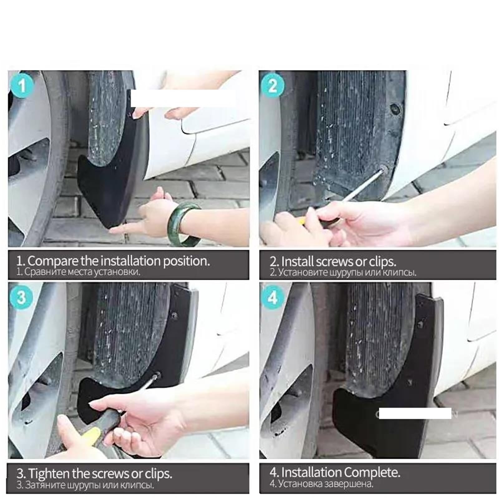 Bavettes Garde-Boue pour Hyundai pour Sonata 2024 Protection Anti-éclaboussures 4 Pièces Accessoires