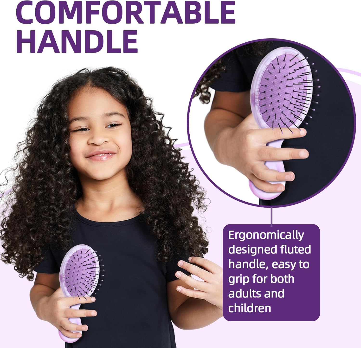 デタングラー ヘアブラシ ドライ&amp;ウェット デタングルヘアブラシ 女性用 男性用 パドルヘアブラシ ウェット/ドライ/カーリ