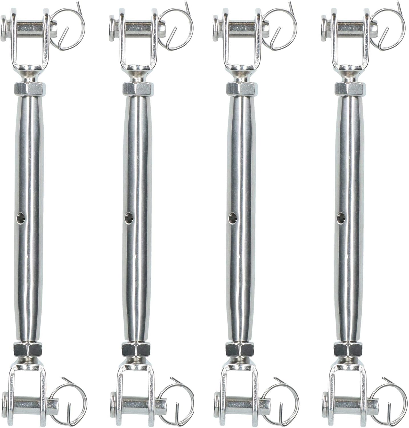 Rigging Screw 8mm Jaw to Jaw Turnbuckle Straining Marine Stainless 4 Pack