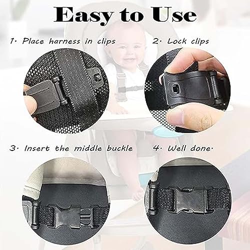 Miniatura 4 de Clip universal para arnés de pecho de asiento, hebilla de clip de cinturón de seguridad para cochecitos de silla alta, hebilla de cinturón de