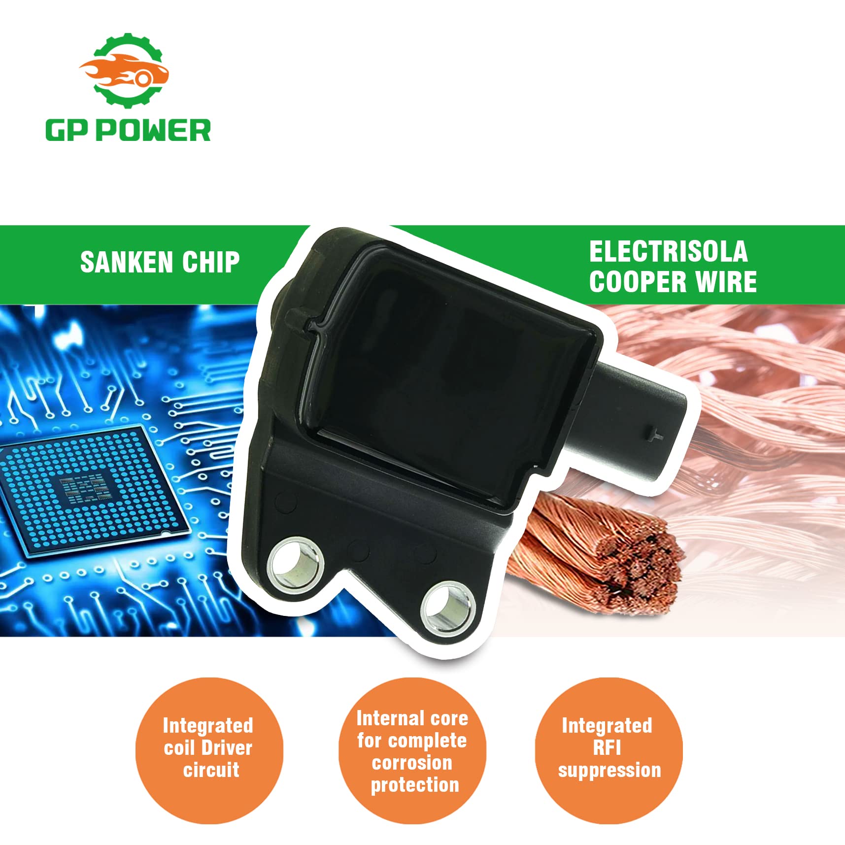 Y1126 gfc GNRF8-200 Satin CB アウトレット GP POWER IGNITION COIL DG-556 DG556 UF-736 UF736 CM5G-12A366-CB