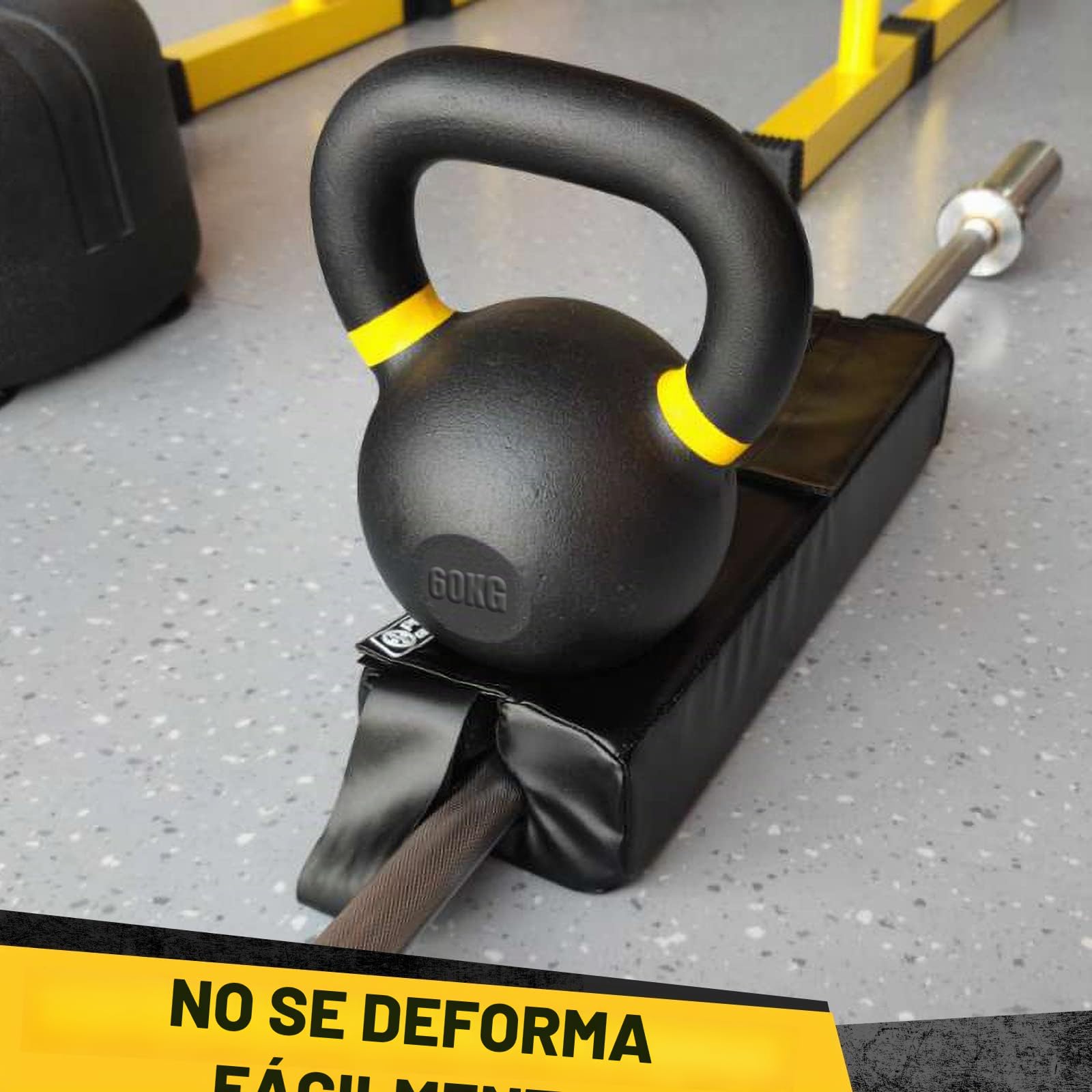 POWER GUIDANCE Almohadilla de Empuje de Cadera Cuadrada con Puntos Antideslizantes Integrados, Correas de Velcro integradas para Empuje de Cadera, Levantamiento de Pesas