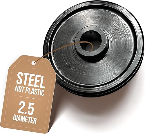 Abridores de puerta de garaje 144C56 Cable de cadena Polea de acero sólido Negro 2.5 pulgadas