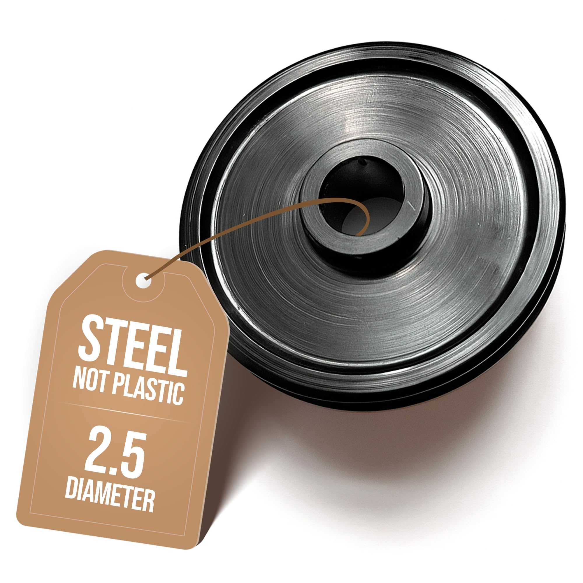 Garage Door Openers 144C56 Chain Cable Idler Solid Steel Pulley Black 2.5 inch