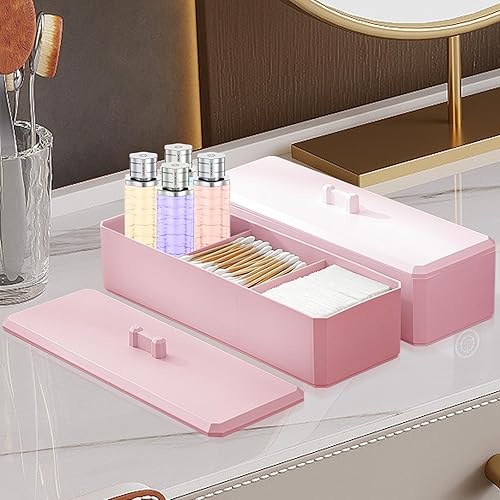 TBTFW 3 contenedores divisores de almacenamiento de baño, organizador de hisopos de algodón, soporte para Qtip, soporte de bolas de algodón con