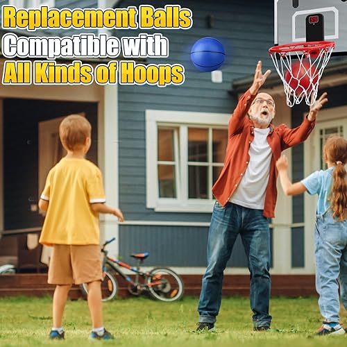 Miniatura 2 de Anzmtosn Mini Basketball Toys for Over Door Indoor Hoops - 7 Inch Pool Basketballs with Pump, Beach Balls, Water Toys for Inflatables Hoops,