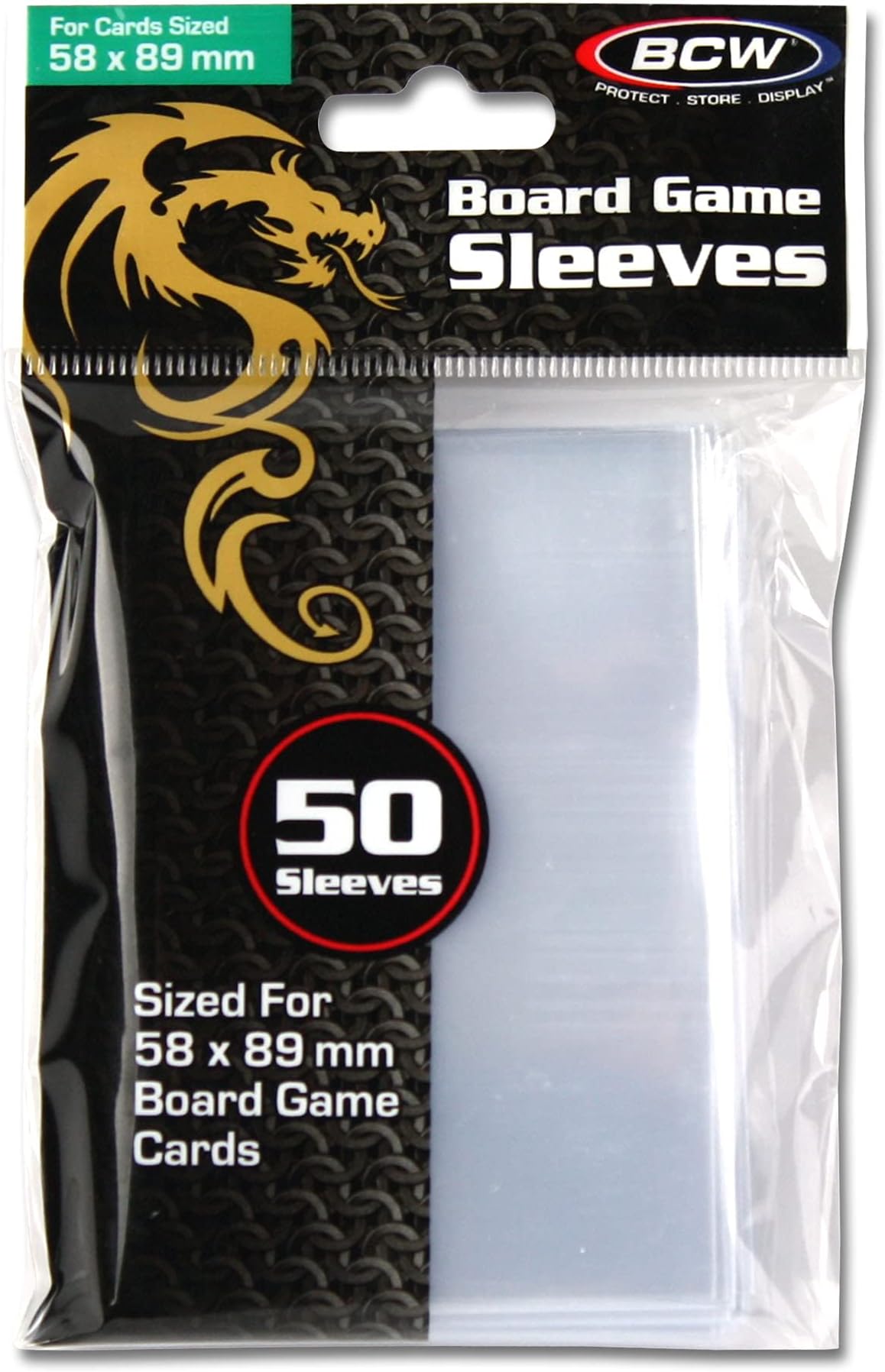 BCW Standard Chimera Board Game Card Sleeves | 58 x 89mm | Anti-Glare, Durable 4 Mil Polypropylene | Strong Welds for Lasting Protection | Perfect Fit for Popular Board Games