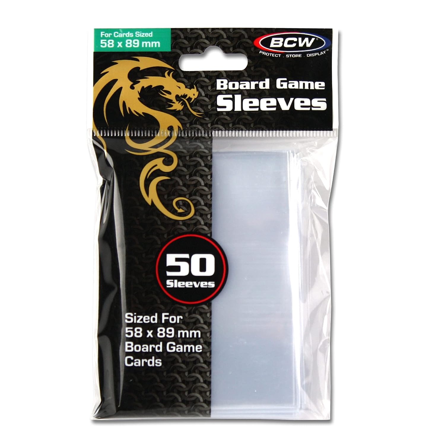 BCW 1-BG-58X89 Gaming - Board Game Sleeves - 58 mm X 89 mm