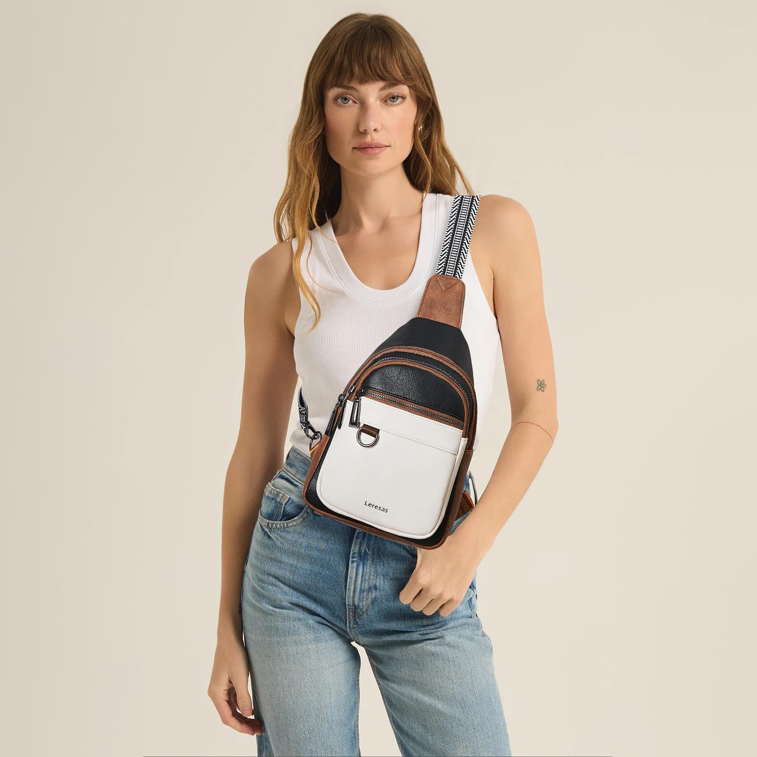 7L Sling Bag for Women Men Vegan Leather Crossbody Bags Fanny Pack Purse Backpack Over Shoulder Bag Travel Anti Theft - Image 8