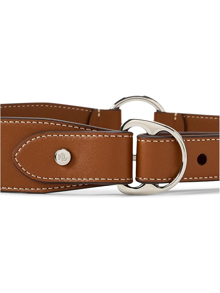Tan Lauren Ralph Lauren Equestrian D-Ring Leather Belt