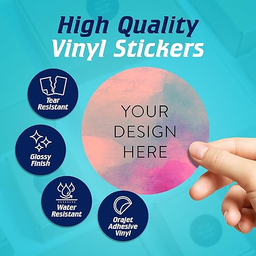 Vista 220 de DayStar Custom Signs & Design - 100 adhesivos de vinilo personalizables, con texto, imagen, diseño y logotipo; adhesivos para logotipo de embalaje