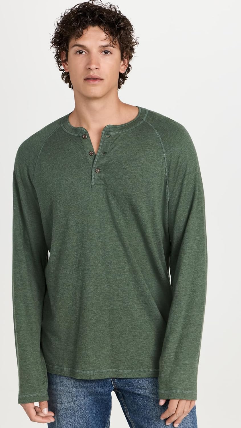 Faherty Men's Cloud Long Sleeve Henley - Image 2