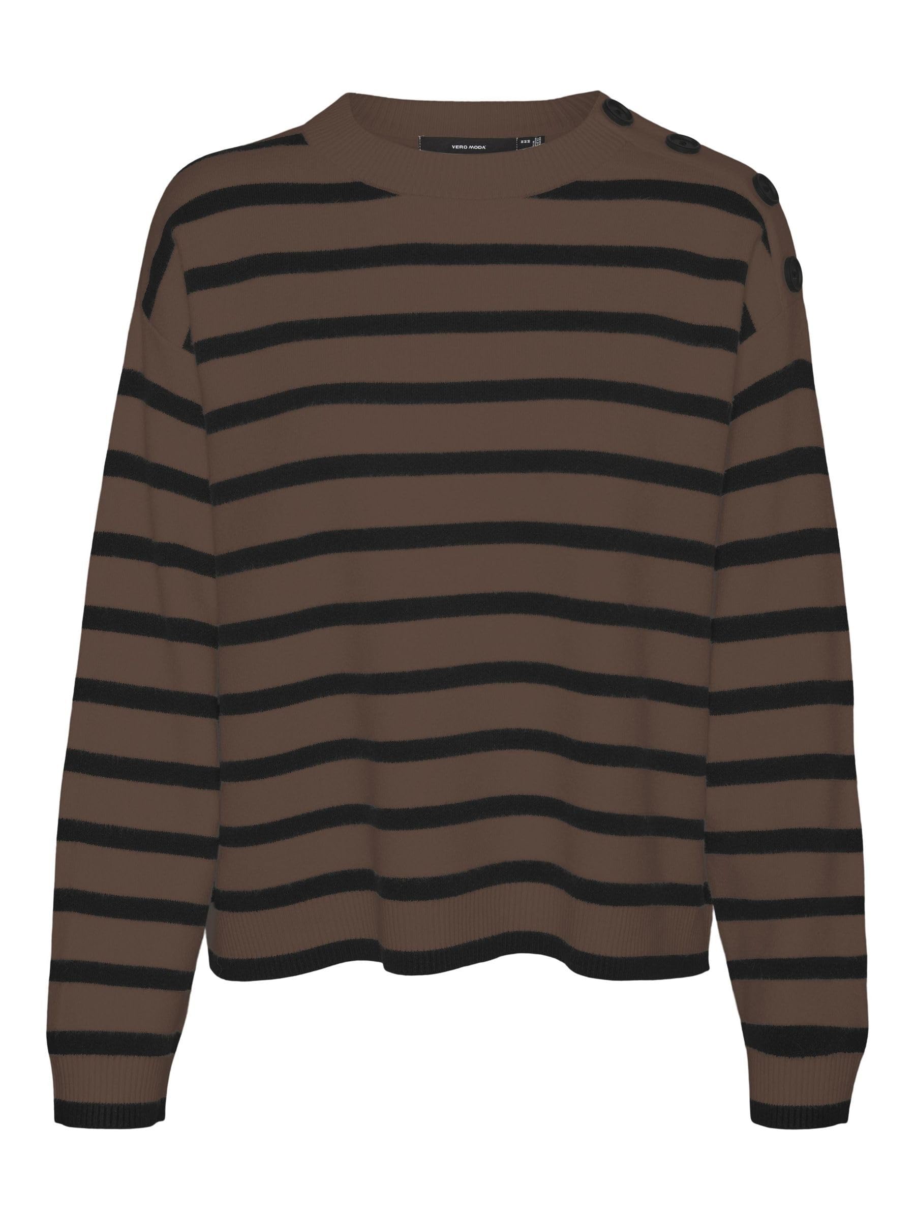 VERO MODA Female Knitted Jumper VMSABA Jumper, Pinecone, XXL