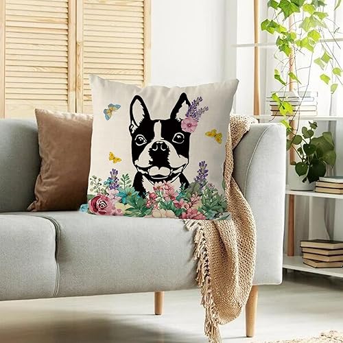 Miniatura 6 de GAGEC Fundas de almohada de primavera de 18 x 18 pulgadas, funda de almohada de caniche Hello Spring Home para sofá, vacaciones, decoración de