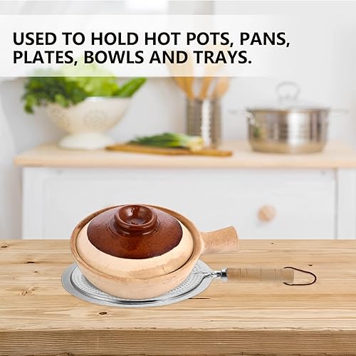 Miniatura 2 de DOITOOL Accesorios para parrilla Almohadilla de aislamiento para difusor de calor 2 piezas de acero inoxidable para estufas de horno, bandeja de