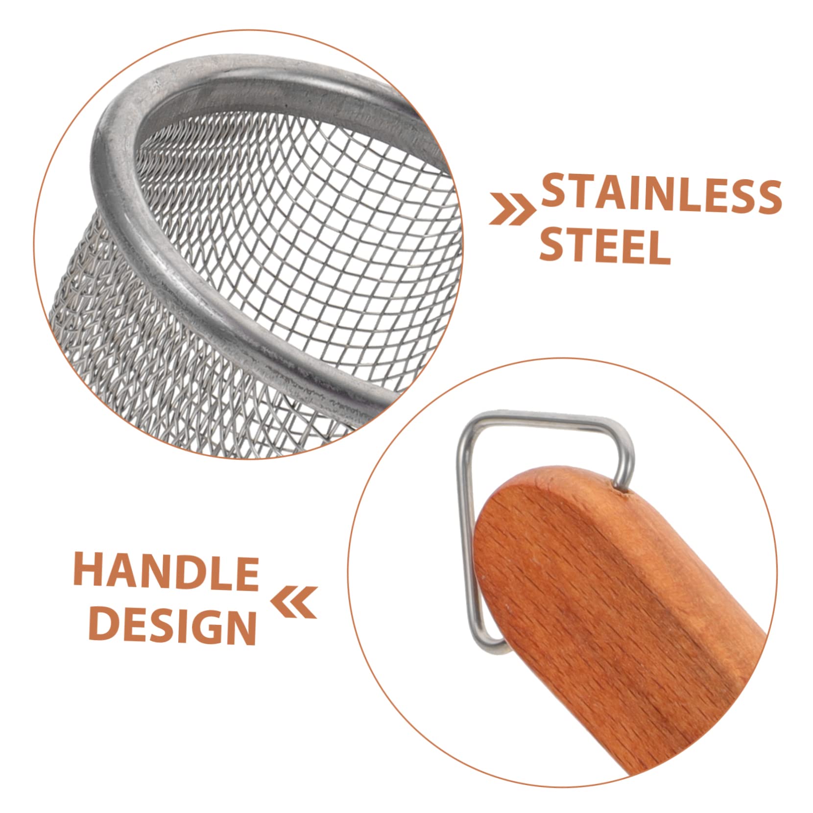 3-teiliges Set aus Edelstahl-Nudelsieb, Wok-Zubehör, Edelstahl-Sieb mit feinem Netz, Hot-Pot-Korb, Spinnennetz-Sieb für den Haushalt, Nudelfilter,2pcs-33X10X10CMx2pcs