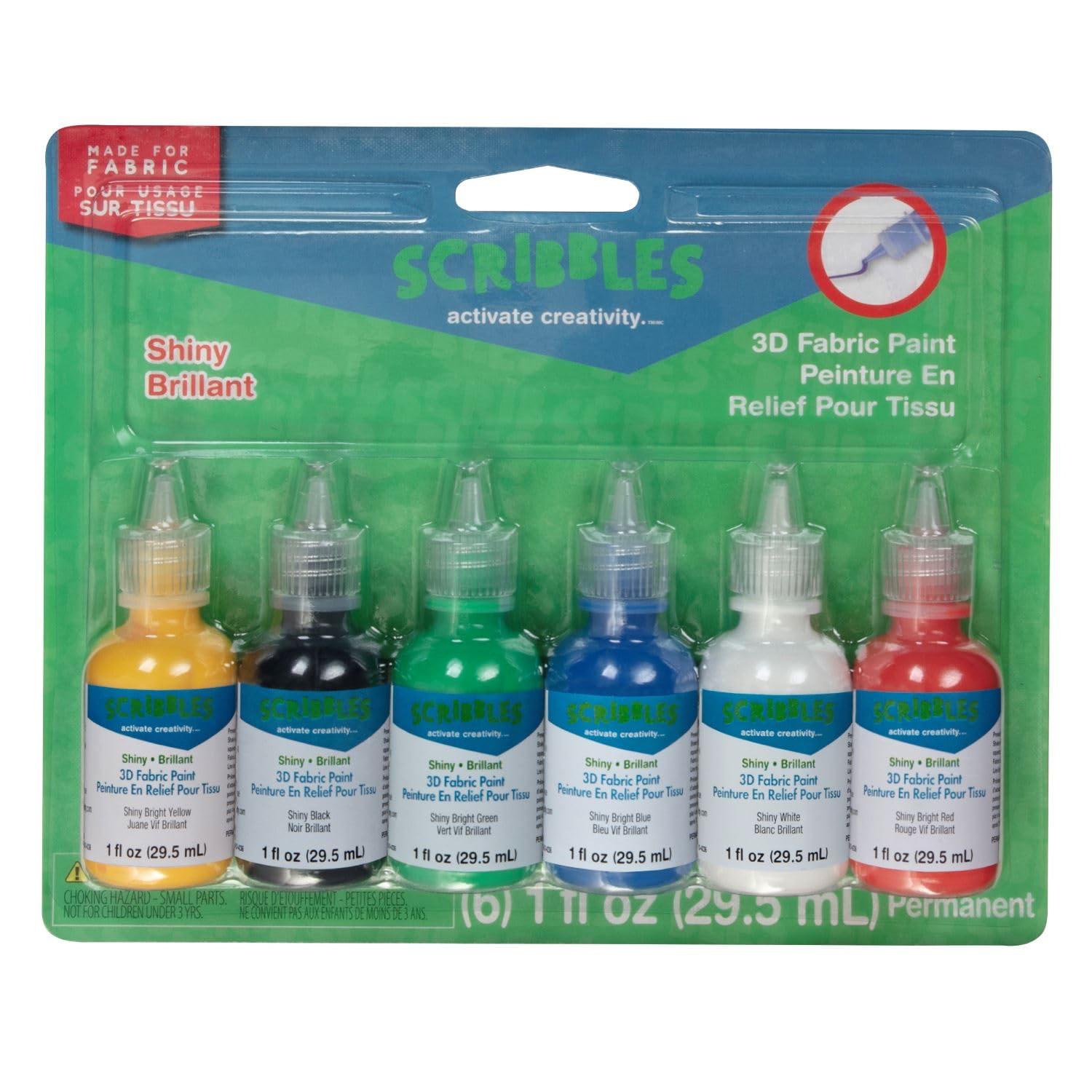 Scribbles Fabric Paint, 6 Fl Oz (Pack of 1), Shiny