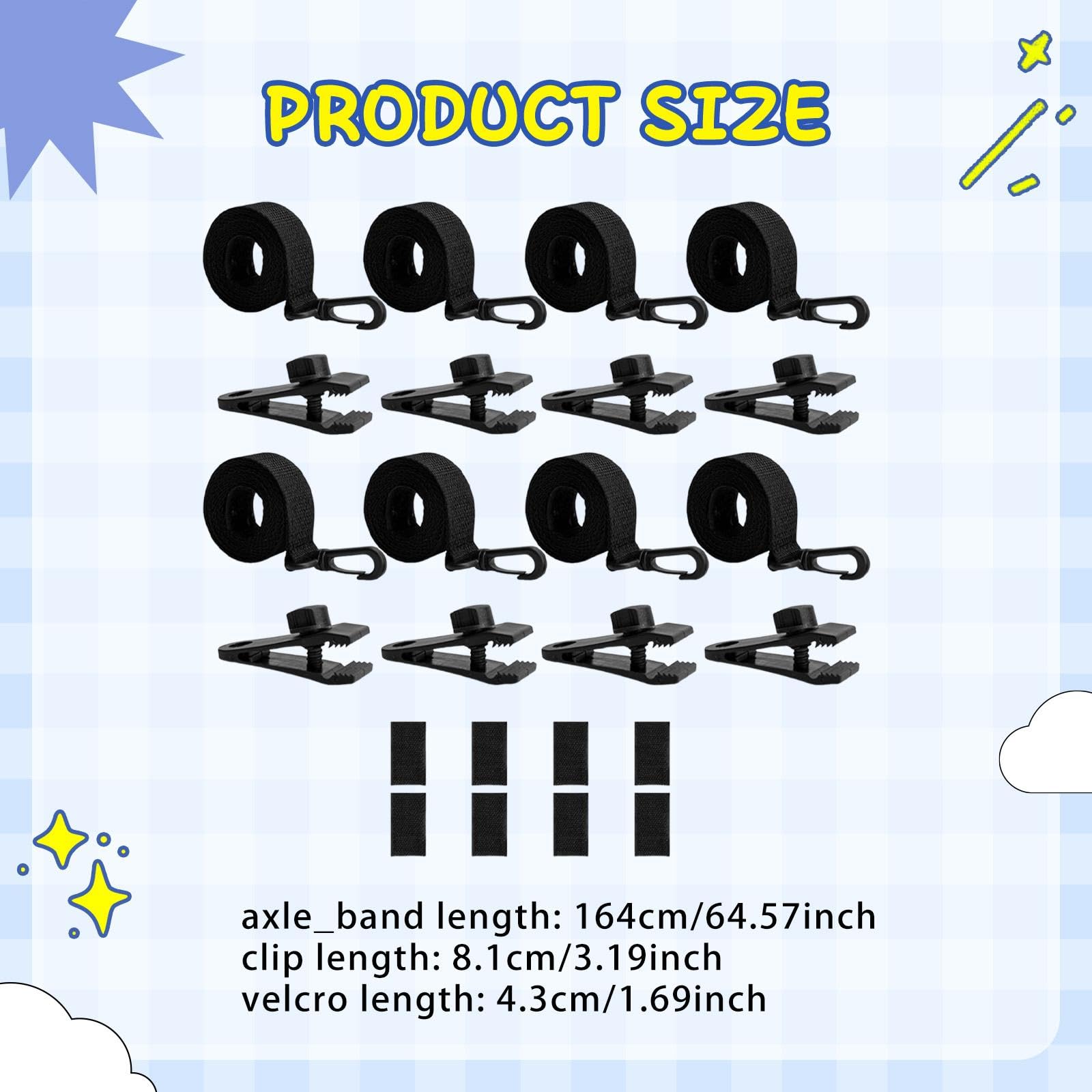 Fenteer Kit de 8 Piezas de Fijación de Carrete para, Correas para de Piscina