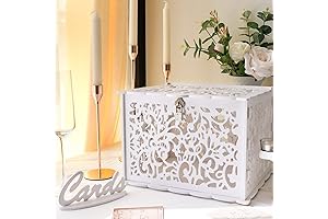 White Wedding Card Box with Lock