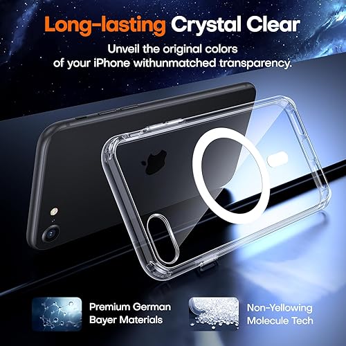 Miniatura 93 de TAURI - Funda delgada y magnética para iPhone 15 Pro Max, compatible con MagSafe, con 2 protectores de pantalla + 2 protectores para lente