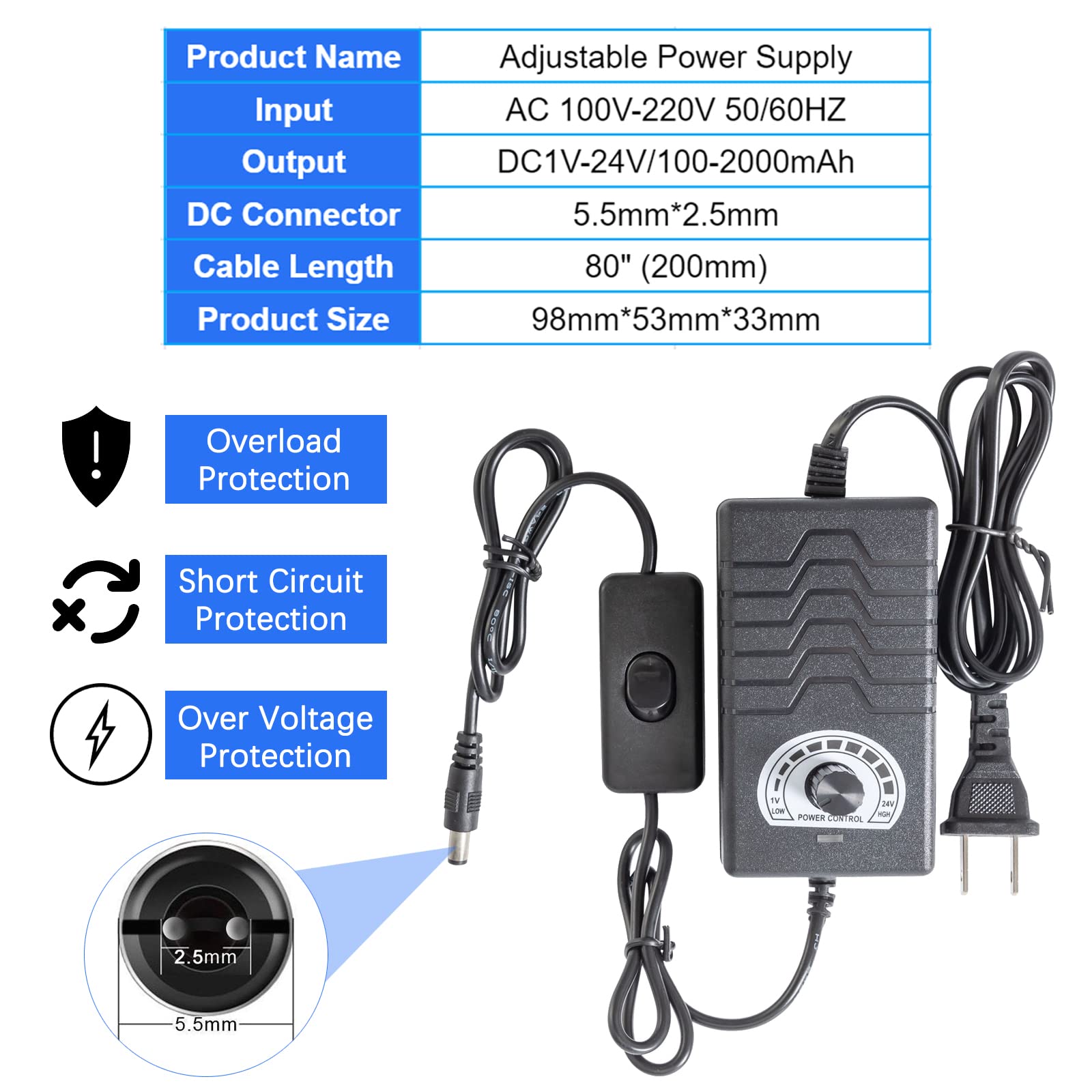 JQDML DIY Reciprocating Linear Actuator 24V, Stroke 1.18"-6", Max 160RPM — Amazon image 8