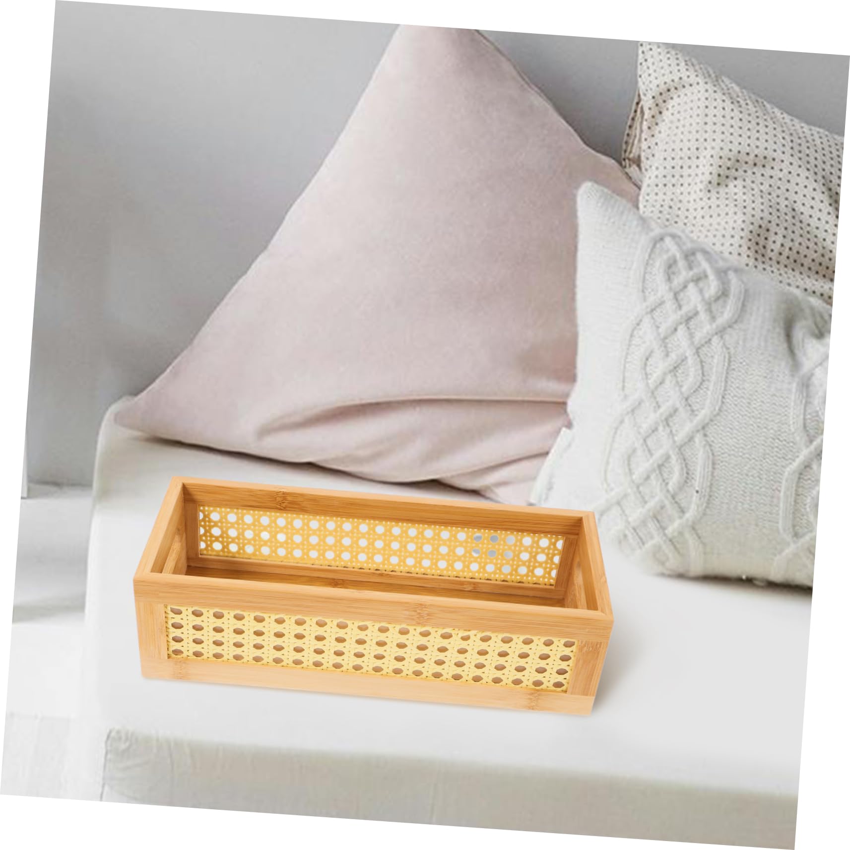 Garneck Woven Storage Basket Organizer for Home for Books Toys and Household Items Stylish Tabletop Storage