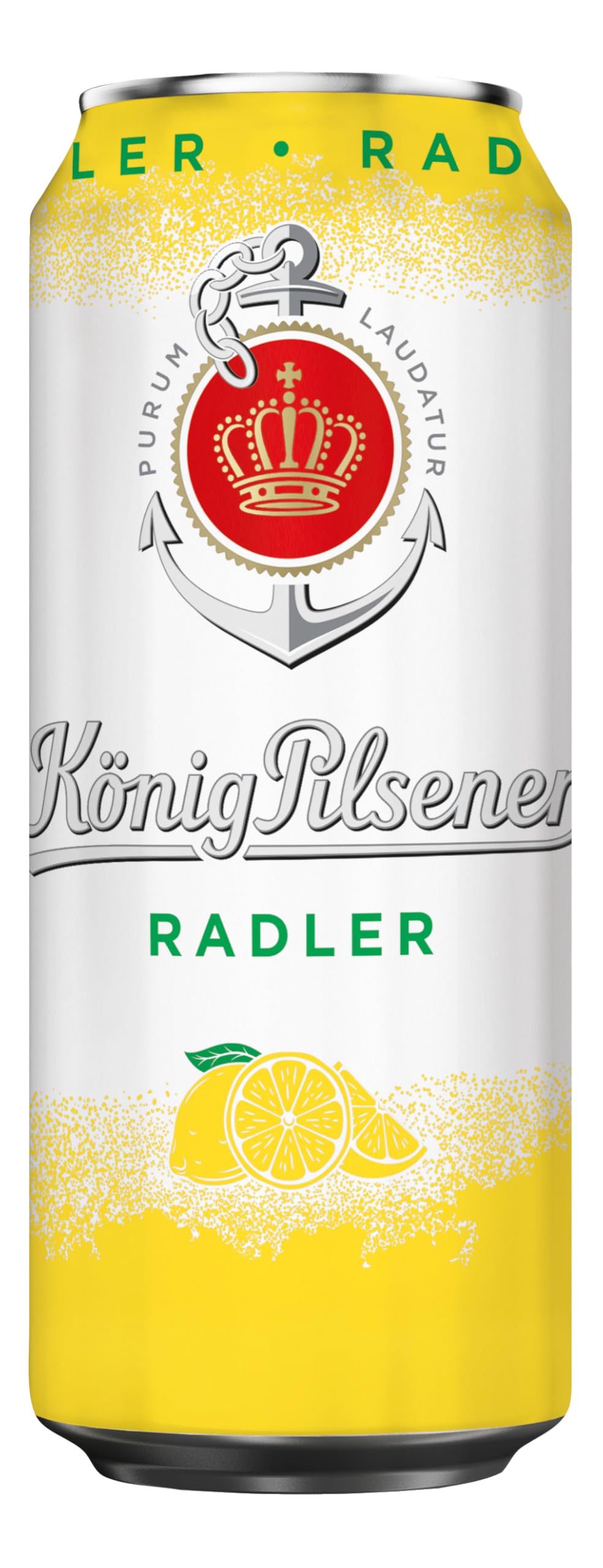 König Pilsener Radler - Dosen-Bier (24x0,5l) - Biermischgetränk mit natürlichem Zitronengeschmack - 50% Pils & 50% Zitronenlimonade - Erfrischend-herb