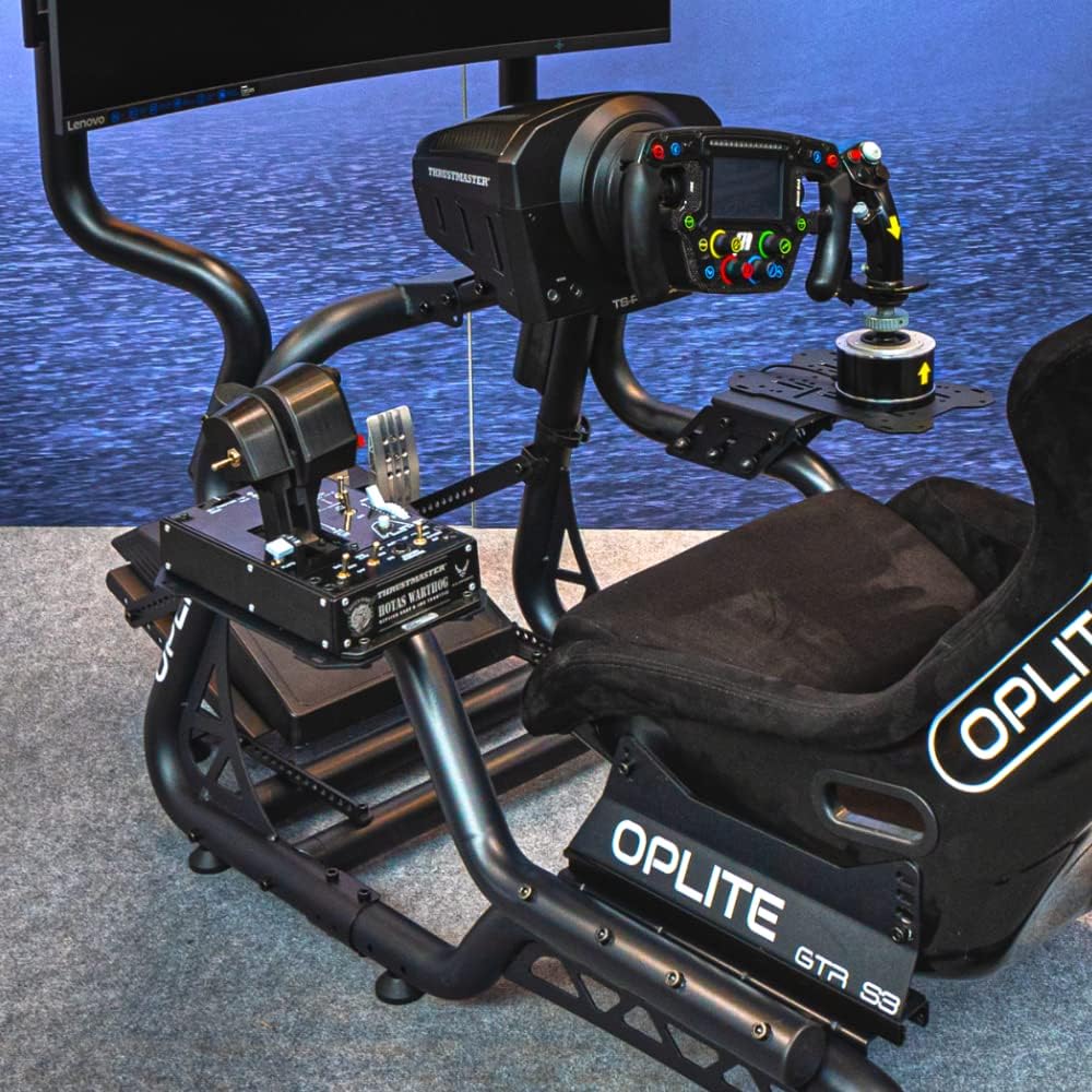 OPLITE Support SimRace & FlightSim Holder Simulation GTR S3 pour Joystick Boite de Vitesse Frein à Main Manette des Gaz
