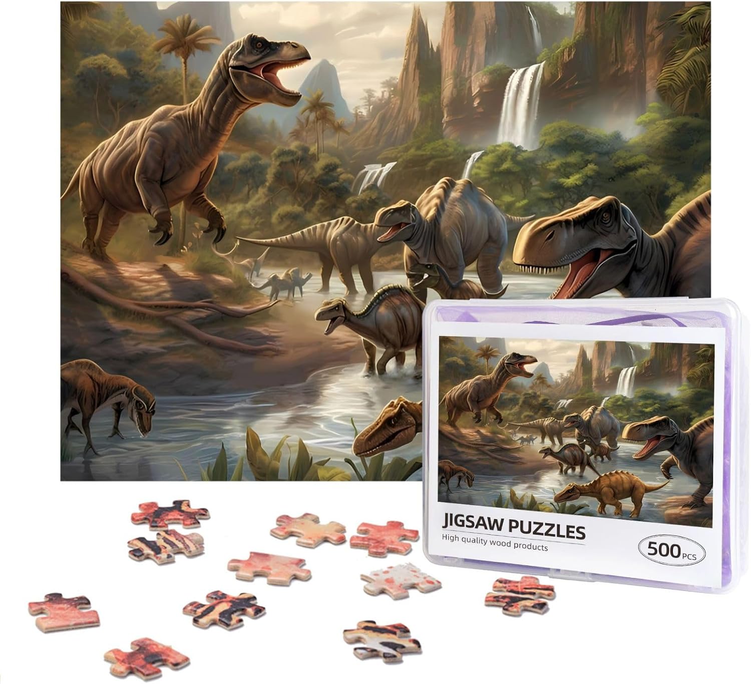 Dinosaurs Jigsaw Puzzles for Adults 500 Piece Gift for