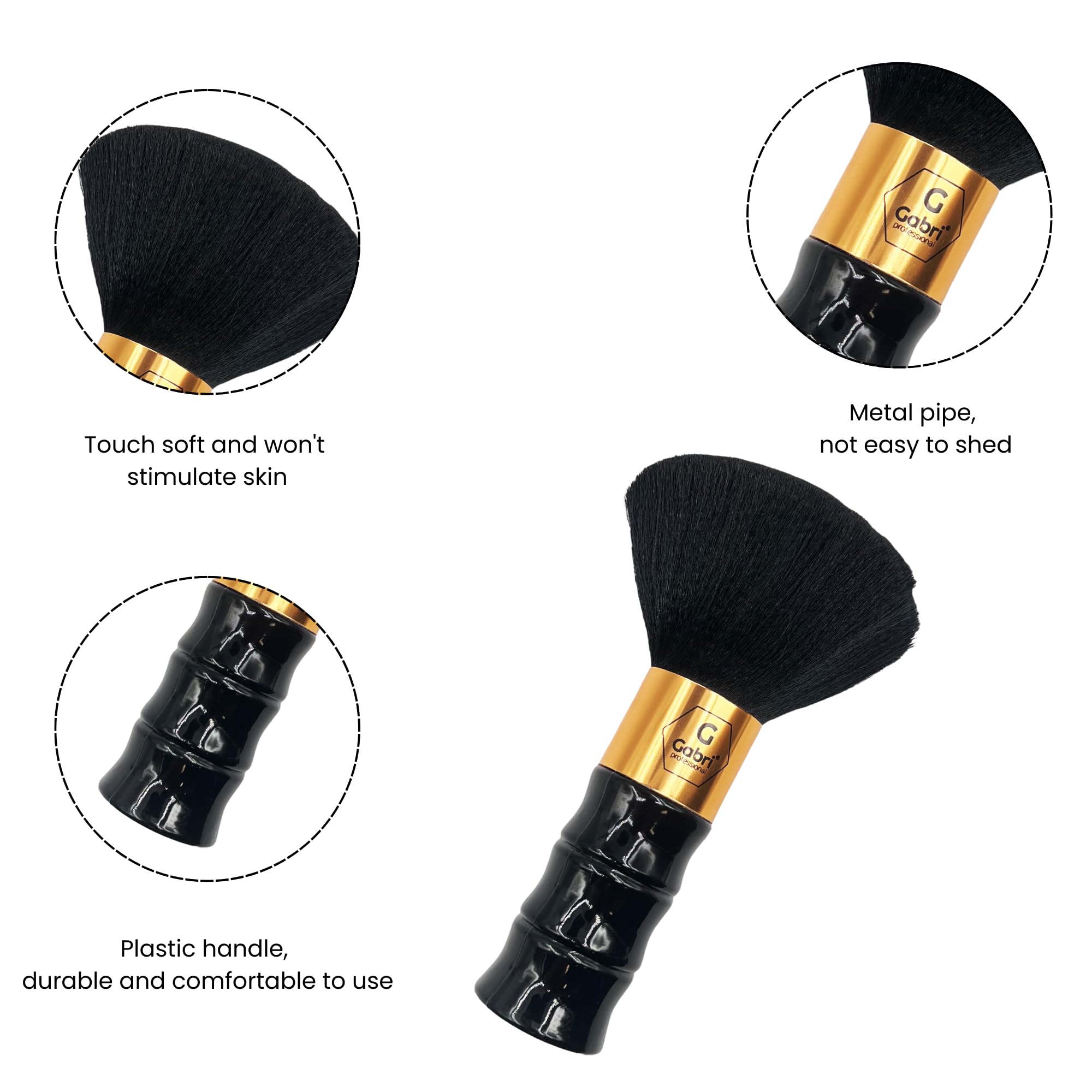 Gabri Neck Duster Brush, Extra Soft Fade Brush for Men's Grooming - Image 2