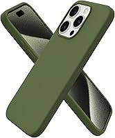 Vista 37 de ORNARTO Funda compatible con iPhone 15 Pro de 6.1 pulgadas, silicona líquida de 3 capas cubierta completa de goma de gel suave, funda protectora