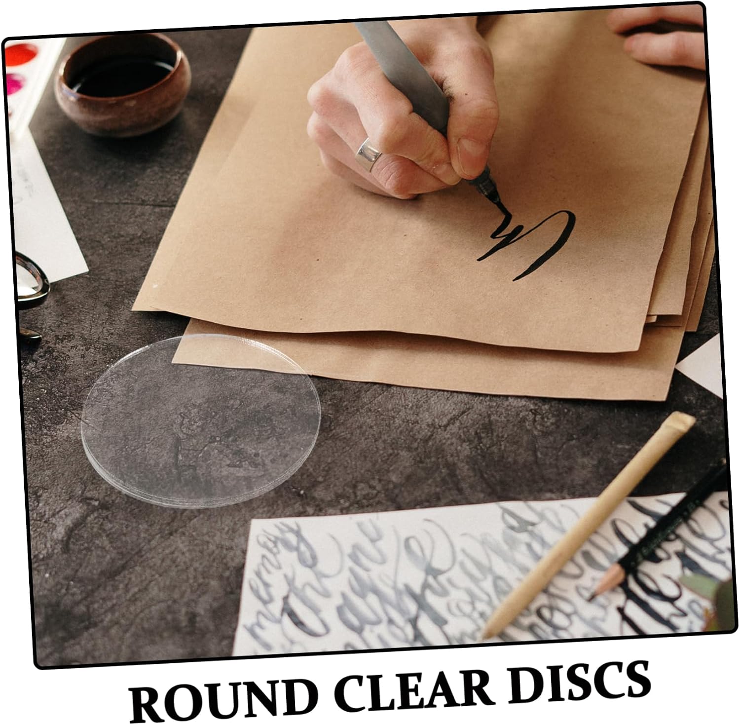 Acrylic Panel,30pcs Clear Round Acrylic Blanks Transparent Discs for DIY Painting Engraving Crafts Wedding Party Decorations Canvas Panels