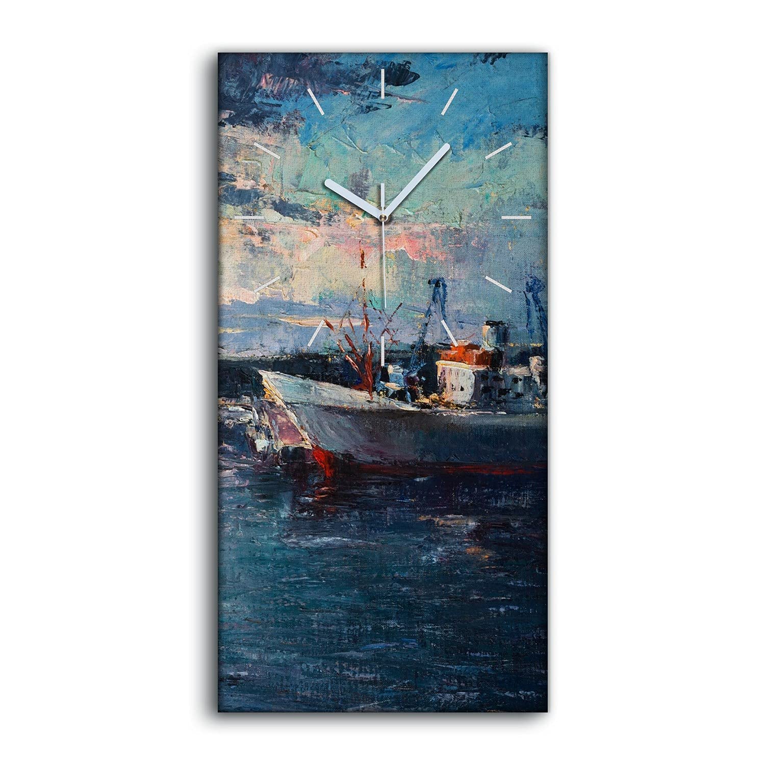 Horloge sur Toile Silencieuse pour Chambre : Fin de Tic-Tac avec Décoration Art du Lac