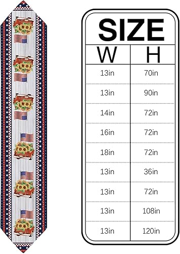 Miniatura 7 de Camino de mesa de algodón para el 4 de julio, ropa de cama de algodón, rayas azules, rojas y blancas, estrellas, Día de los Caídos, decoración de