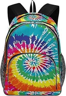 Zaino per laptop e notebook da 15,6 pollici con motivo a colori arcobaleno e cravatta