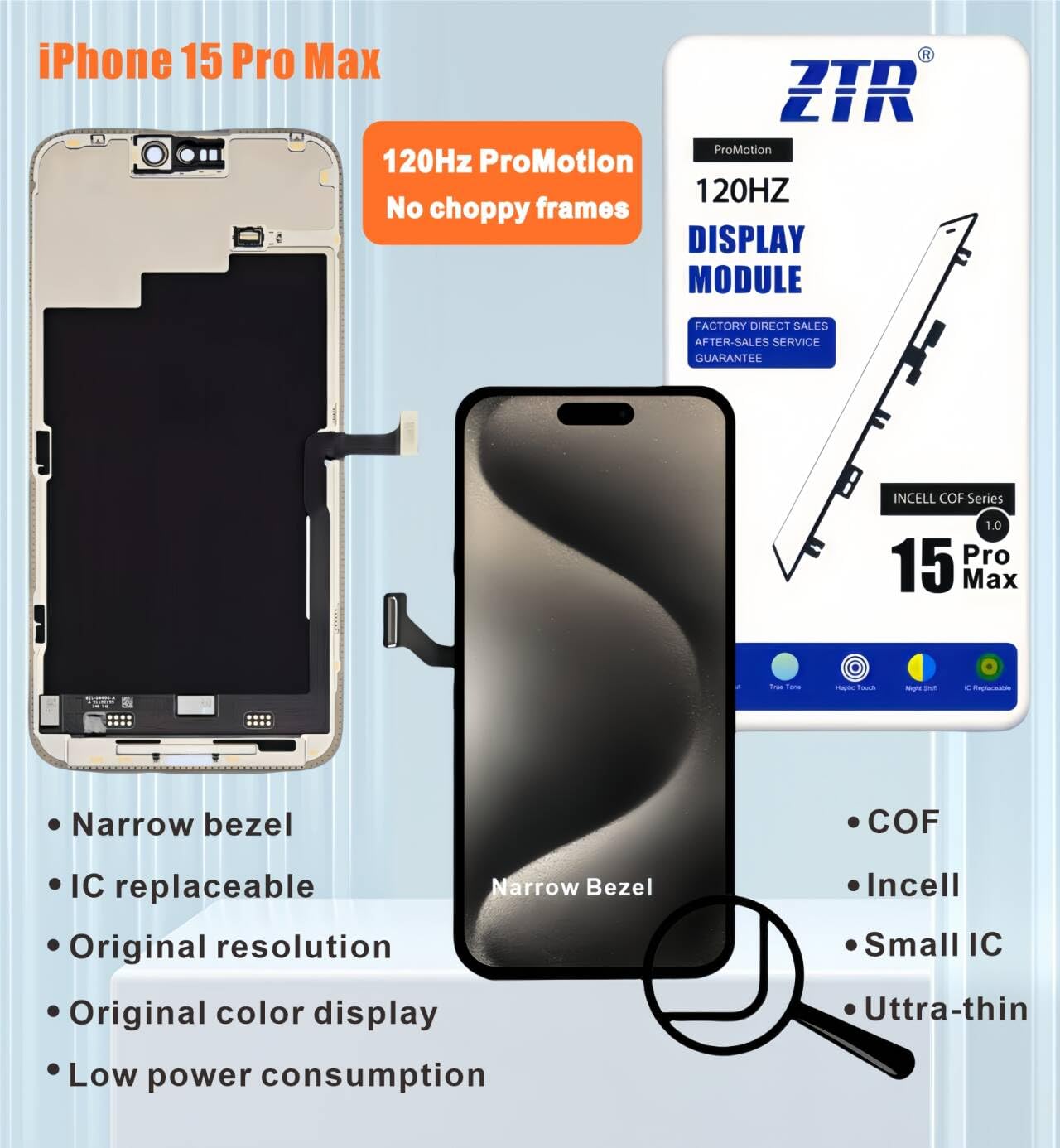 Apple -   TR Amazon.com: ZTR for iPhone 15 Pro Max Screen Replacement