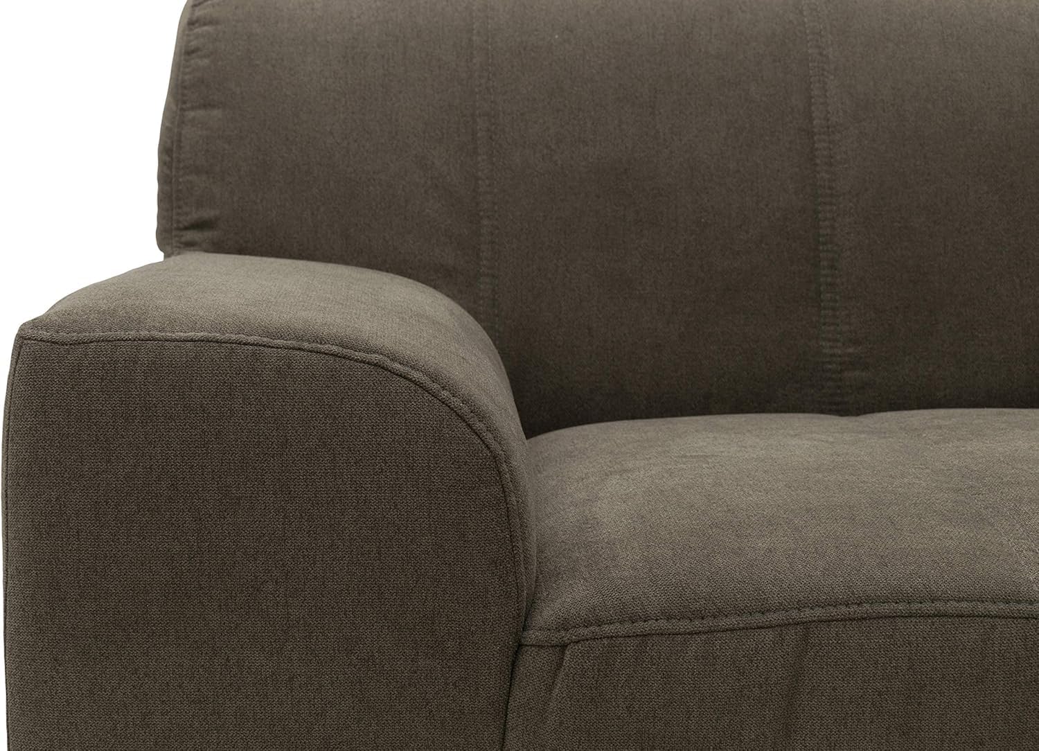 DOMO. collection Ecksofa Capri, Sofa in L-Form, Couch, Polsterecke, Eckcouch, Sofa-Garnitur, Longchair rechts 239 x 152 x 75 cm (BxTxH), khaki