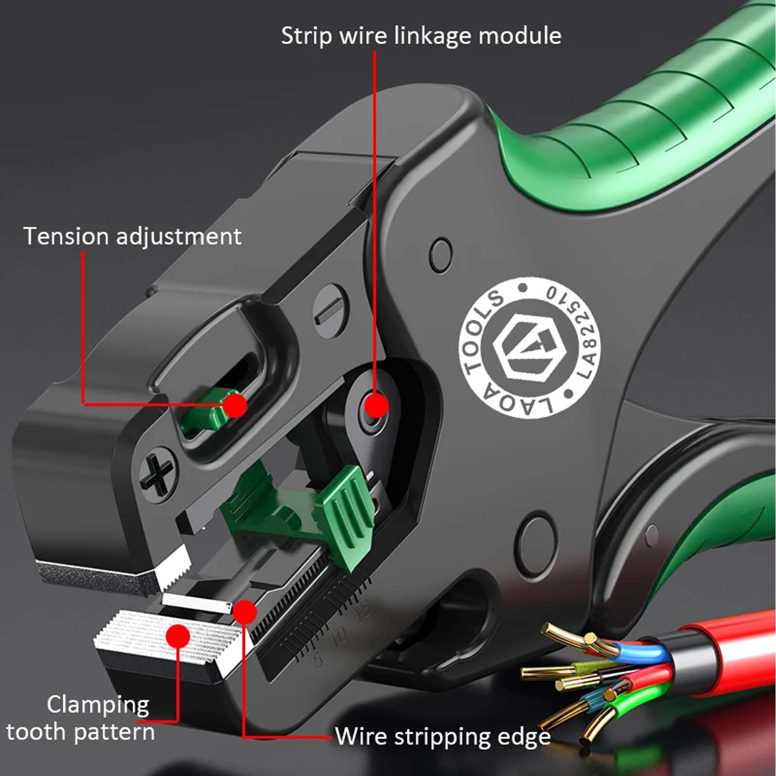 Alicates Pelacables Totalmente Automáticos de 0,05 a 10mm², Alicates Especiales Multifuncionales para Electricistas, Alicates Pelacables