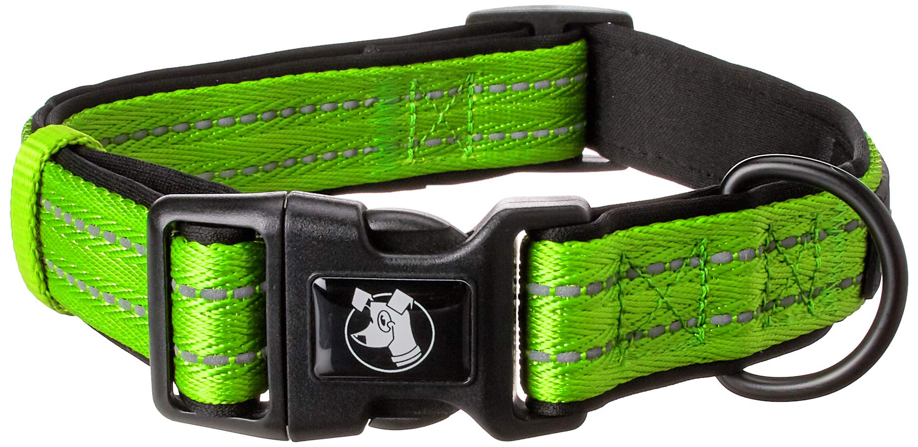 alcott Flexi Explorer Adventure Pet Collar, Large, Green,CLR LG EX