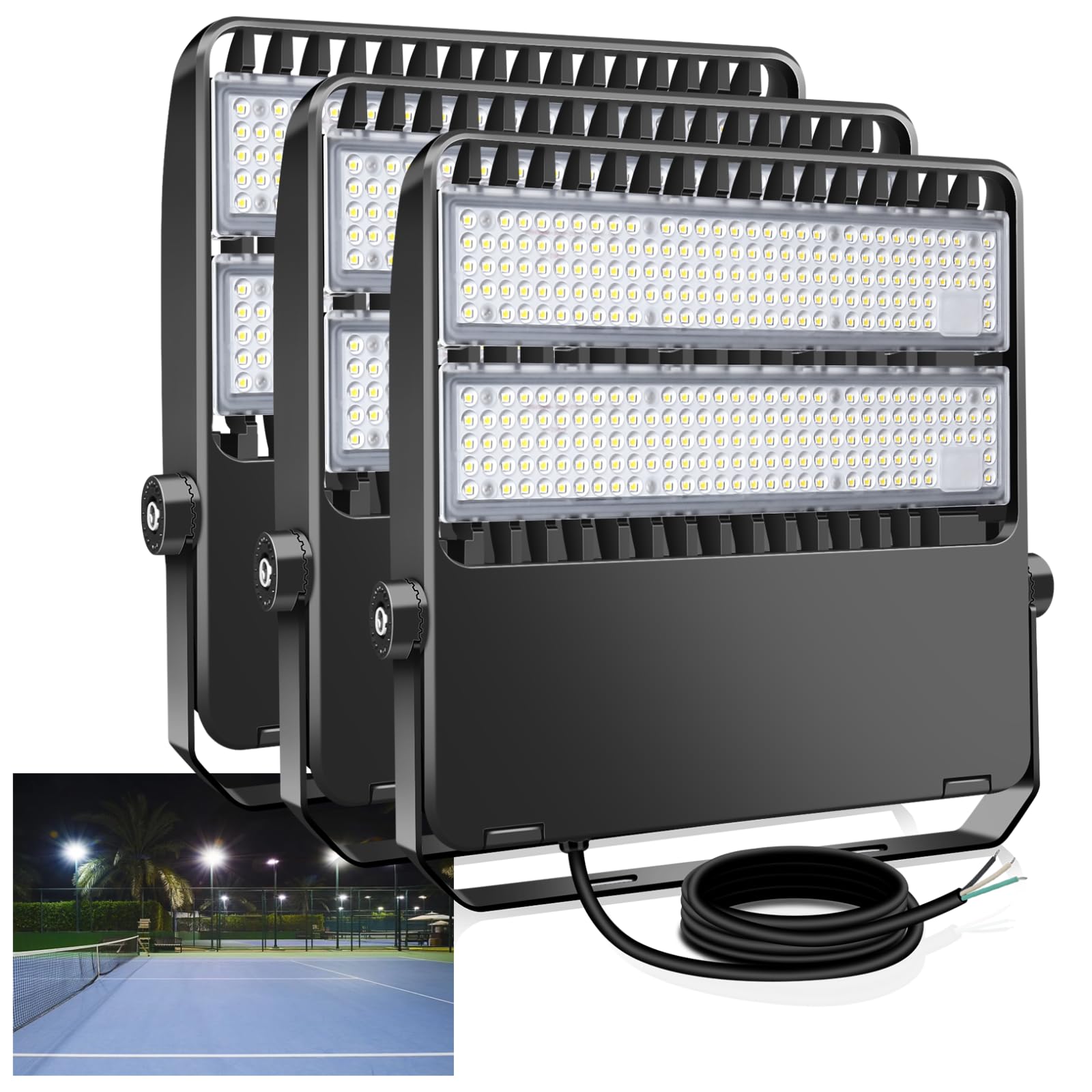 LED 240 Watt Stadium Lights Fixture Outdoor Super Bright 36000 Lumen Stadium Flood Light 5000K 120 Wider Lighting