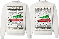 Vista 43 de Wild Bobby Why is The Carpet All Wet Todd Margo Couples Ugly Christmas Graphic Sweatshirts
