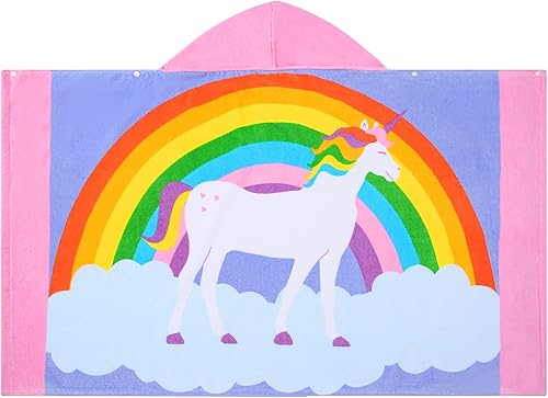 Miniatura 15 de Toallas de baño para niños, toalla para niños con capucha para playa, baño, piscina, toallas de natación de 30 x 50 pulgadas, tamaño grande, ultra