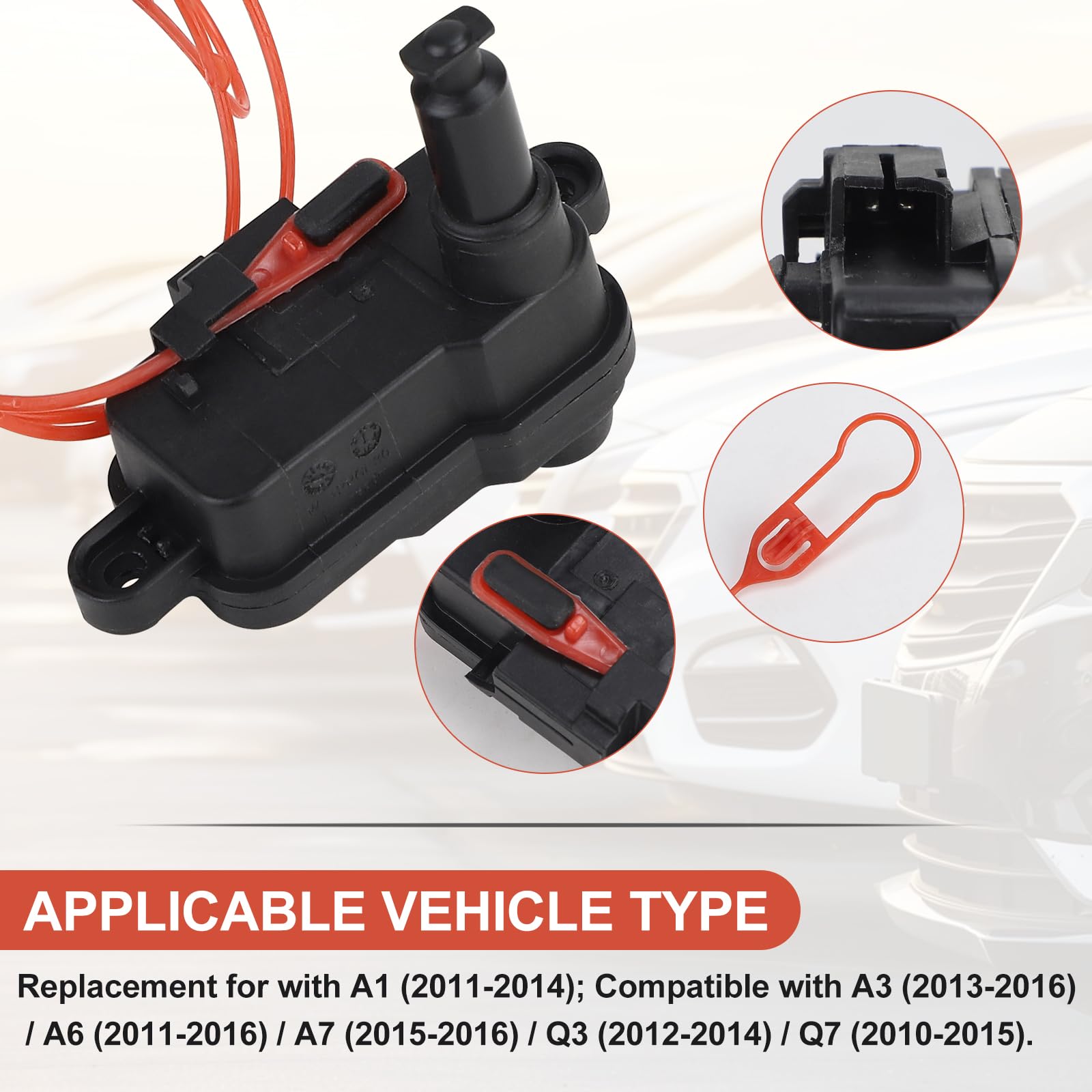 CPROSP Audi Attuatore Dello Sportello Blocco Carburante, Motore dell'Attuatore Della Serratura per 4L0862153D Adatto per A1, A3, A6, C7, Q3, Q7