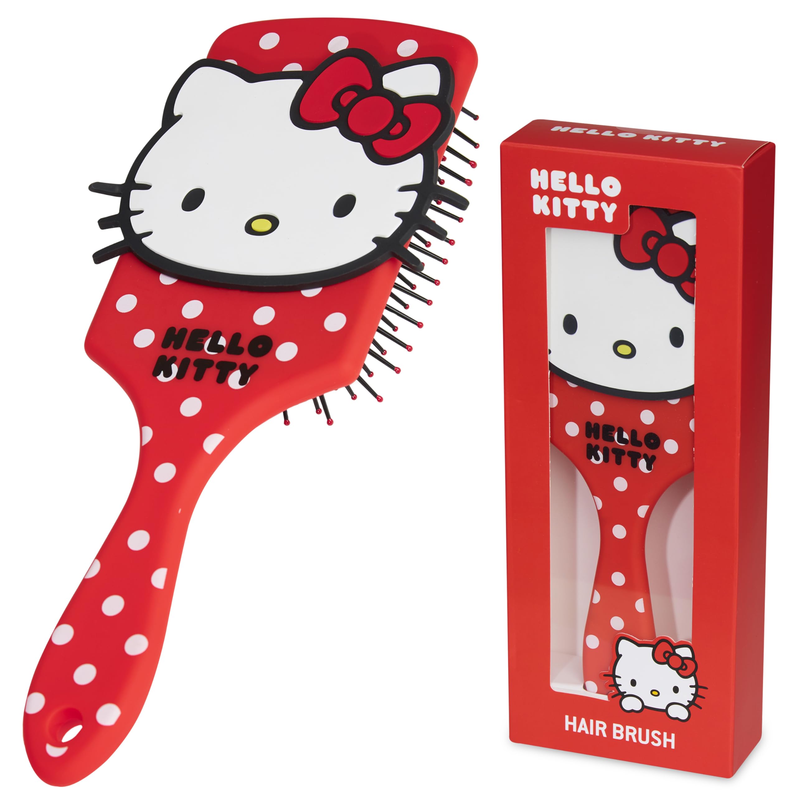 Cepillo Desenredante De Hello Kitty Para Mujeres, Adolescentes Y Ni As. Accesorios Kawaii Para El Cabello: Regalos Adorables Para Ella (Cepillo Y-image