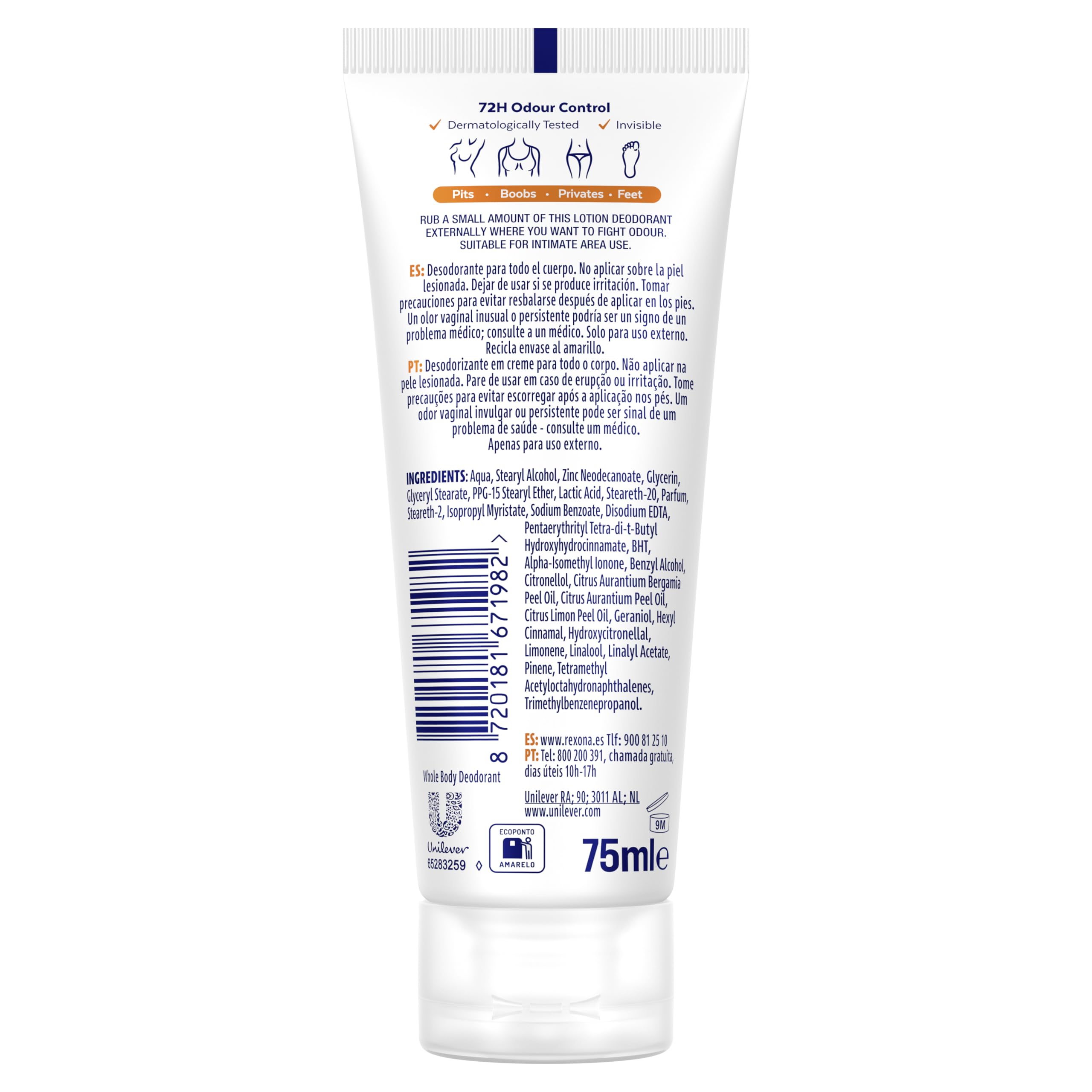 Rexona Crema All Over Body Fresh Citrus 75 ml