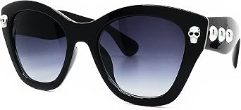 5209 Premium Oversize XXL Men Women Mirrored harley bike Style Retro Vintage Spike punk gotica Sunglasses BLACK, 58