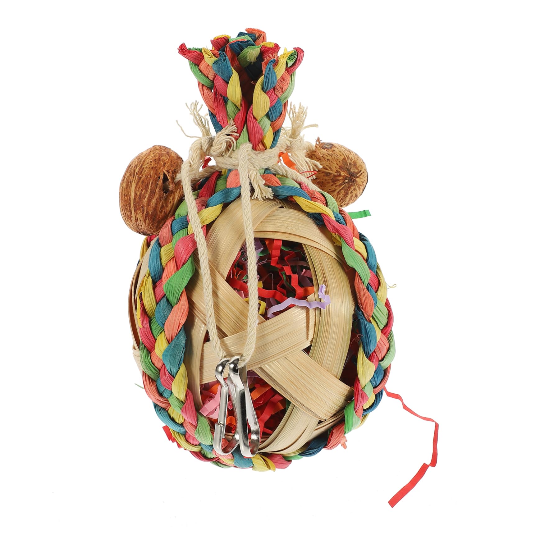 VANZACK 5pezzi Giochi Per Pappagalli Naturale Giocattolo Da Appendere Per Uccelli Sicuro e Resistente Accessorio Divertente Per Pappagalli e Altri Uccelli Design Decorativo Per Gabbie e