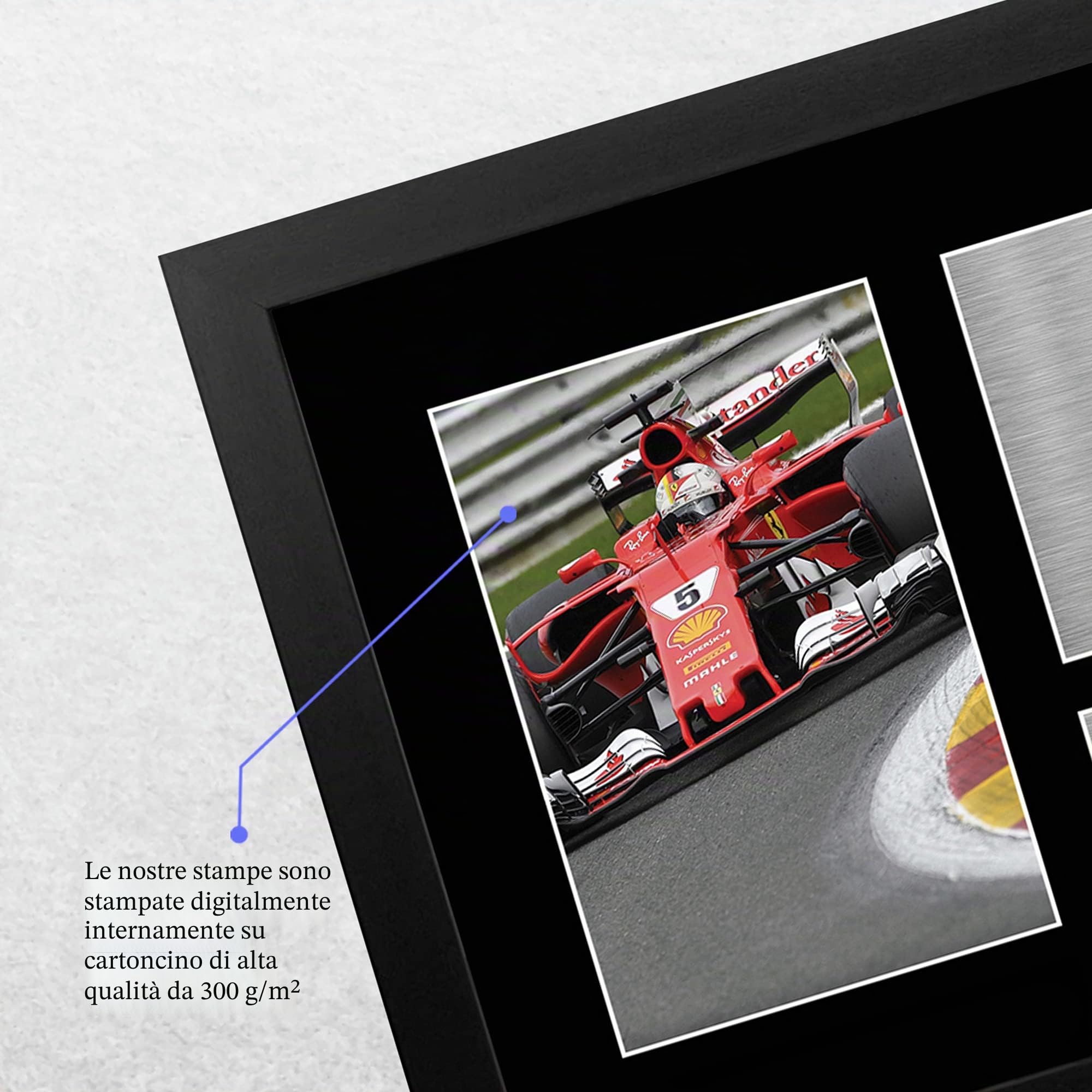 HWC Trading Sebastian Vettel A4 Incorniciato Firmato Regalo Visualizzazione Delle Foto Print Immagine Autografo Stampato Per F1 Appassionati Di Formula Uno