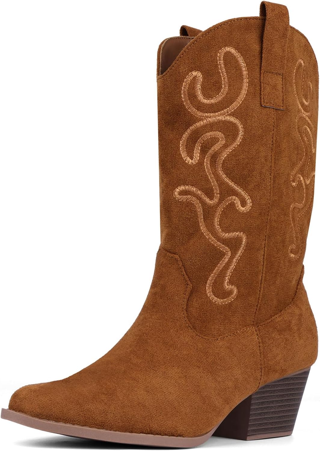 Bandkos Cowboy Boots for Women Cowgirl Mid Calf Western Embroidered... - Picture 57 of 70