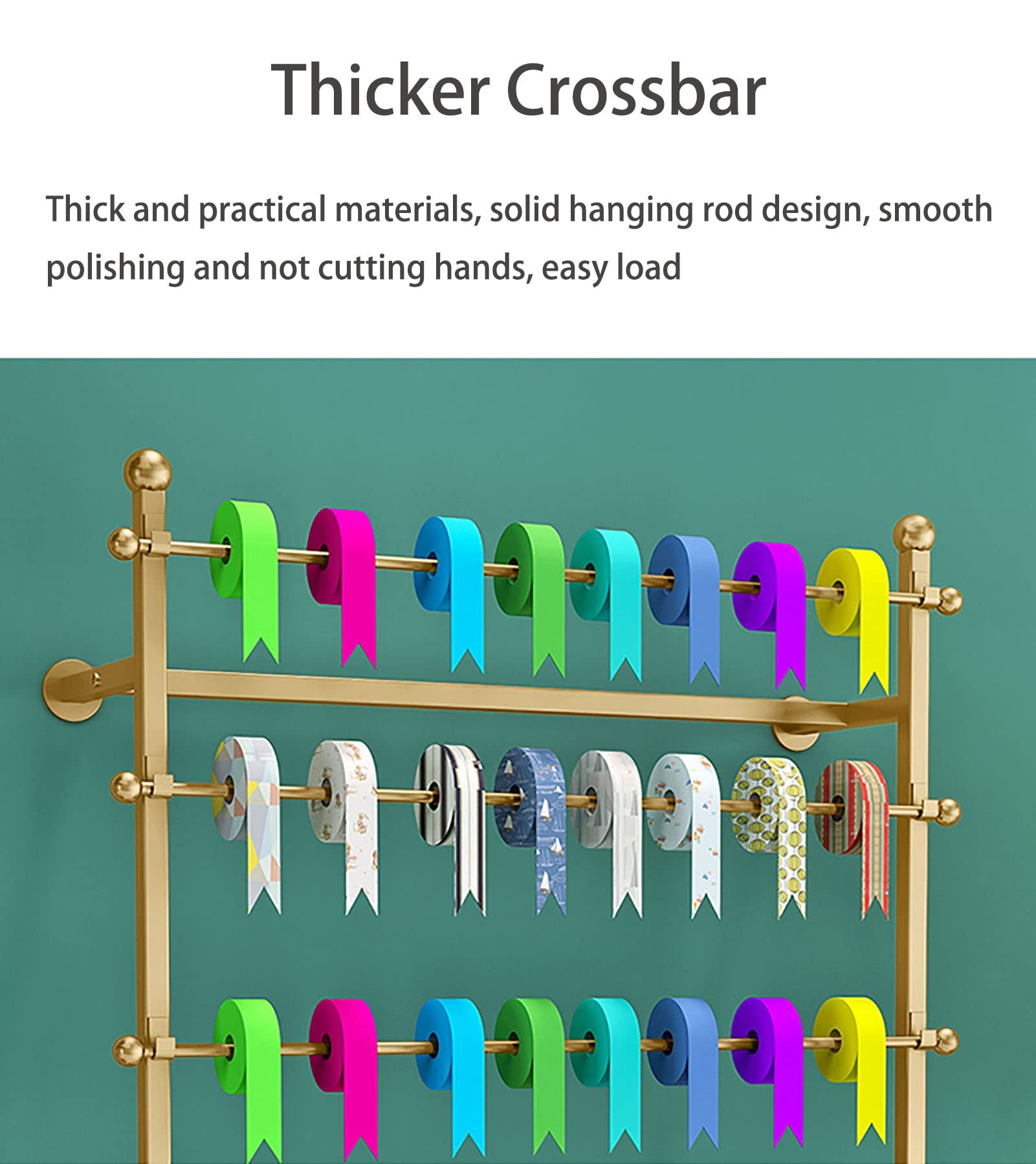 Nbeads Organisateur De Rubans, Support De Rangement De Ruban En Bois Support De Bobine Pour Salle D'Artisanat Artisanat D'Emballage De Cadeaux Pour Fleuristes 11.3x34.2x40.5cm